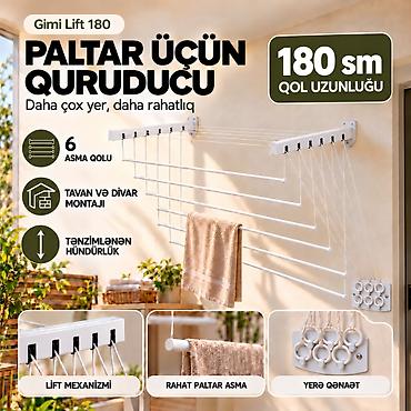 ucuz utu: Gimi Lift 180 sm — tavan və divar üçün paltar quruducusu Gimi Lift — 1