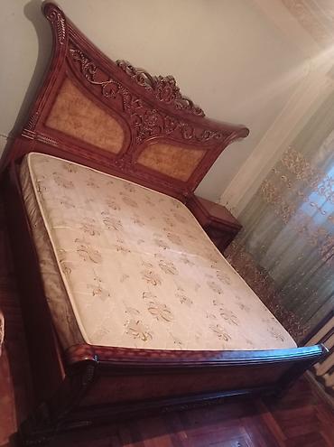 Mebel: İşlənmiş, İkinəfərlik çarpayı, Matras ilə, Siyirməsiz — 2