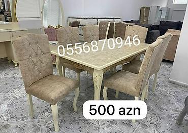 tek termolar: Qonaq otağı üçün, Yeni, Açılmayan, Dördbucaq masa, 6 stul — 5