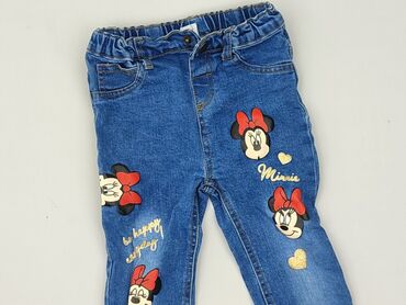 brązowe spodnie woskowane: Jeans, Disney, 2-3 years, 92/98, condition - Very good