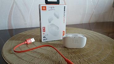 iphone qulaqlıq: Yeni Simsiz (Bluetooth) Qulaqcıqlar, JBL, rəng - Ağ — 1