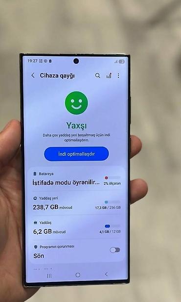 türk sobası qiyməti: Samsung Galaxy S22 Ultra, 256 GB, rəng - Bənövşəyi, Qırıq — 1