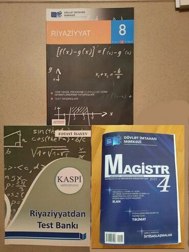 kaspi dinleme v Azərbaycan | KITABLAR, JURNALLAR, CD, DVD: Riyaziyyat 8ci sinif test-3 azn Kaspi riyaziyyat test bankı -4 azn