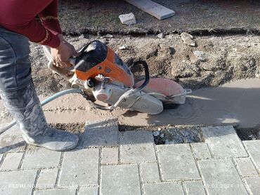 Beton işləri: Səssiz tozsuz səliqəli kəsim. Beton katlavan monolit kubik — 6