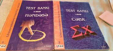 dinləmə və oxu test bankı pdf: Cəbr, Həndəsə test bankı və Riyaziyyat Sınaq imtahanları kitabları