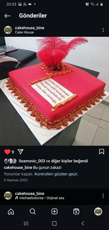 Tortlar: Butun Nov sirniyyatlarin və Tortlarin sifariwle hazirlanmasi.Sifaris — 19