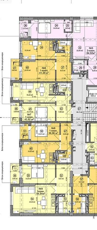 Продажа квартир: 1 комната, 54 м², Кудайберген авторынок Элитка, 8 этаж, ПСО (под самоотделку) — 5