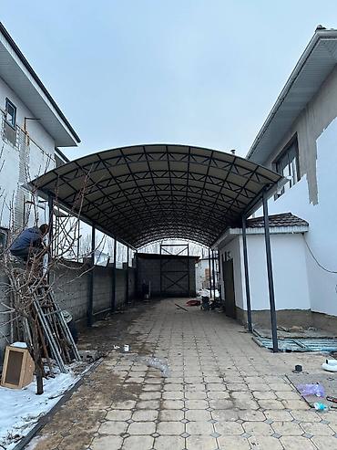 Сварка: Металлический навес с треугольными элементами жесткости. Подходит для — 28