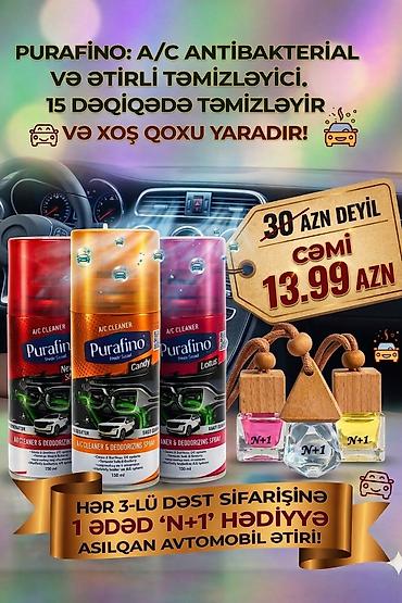 e 72: Purafino A/C Antibakterial və Ətırlı Təmizləyici – avtomobilin — 1