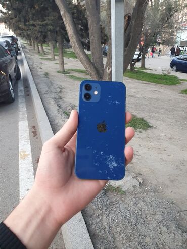 ayfon telefonu: IPhone 12, 128 GB, Pacific Blue, Simsiz şarj, Face ID