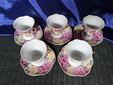 Kuhinjski setovi: Soljice nove,vintaz za kafu. Porcelanske soljice za kafu. Komada 5 u — 7