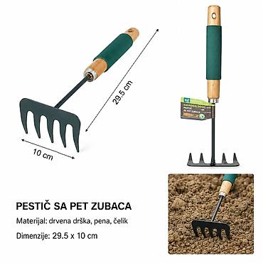 KMT Sunđerasti drvena drška 501761 Pestič sa pet zubaca za precizne