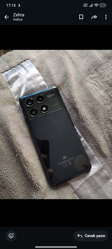 islenmis soyuducu: Poco X6 Pro, 256 GB, rəng - Qara, Düyməli, Barmaq izi, Face ID
