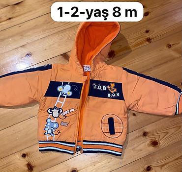 Жакетки: Uşaq üst geyimləri dəsti 1) Narıncı kapüşonlu qışlıq jaket - Ölçü — 1