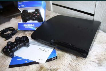 playstation бишкек: Продаю идеальную PS3 slim, прошитая +40топ игр, Память 500гиг, не