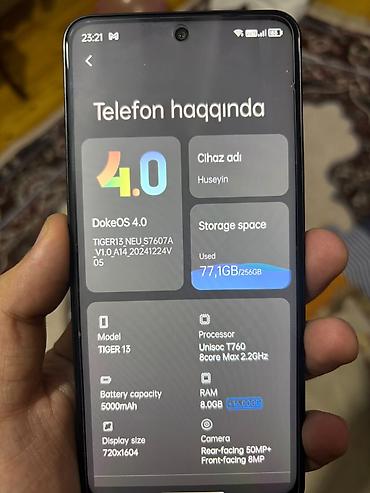 park sensoru: OSCAL Tiger 13 smartfon yeni alınıb qutusu falanda var endirimdə — 1