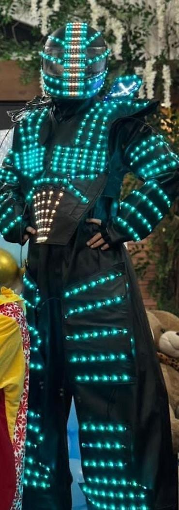 şaxta baba saxta can: LED işıqlandırmalı şou kostyumu - Tam bədən kostyumu: dəbilqə, sinə — 1