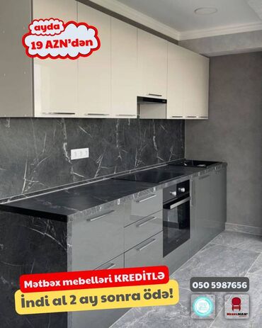 Sifarişlə mətbəx mebeli: Sifarişlə mətbəx dəsti, Özü çəkən petlələr, Sadə laminat, Kredit var, Pulsuz çatdırılma -da lalafo.az — 4 Sifarişlə mətbəx mebeli: Sifarişlə mətbəx dəsti, Özü çəkən petlələr, Sadə laminat, Kredit var, Pulsuz çatdırılma — 4