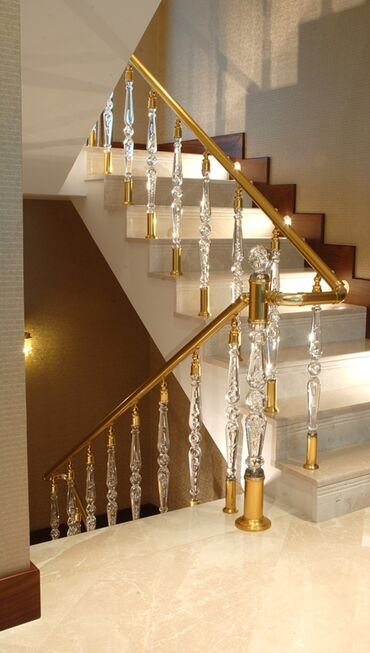 Pilləkən məhəccərləri: Yeni Pilləkən məhəccəri, Paslanmaz polad, Pulsuz çatdırılma — 1