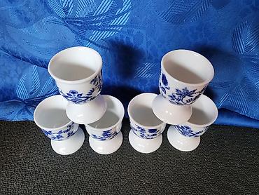 sobne lampe: Porcelanska nova,vintaz postolja za jaja. Postolja za jaja. Komada 6 — 5