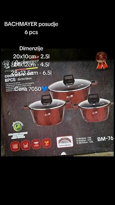 krcko pekac: BACHMAYER posudje 6 pcs Dimenzije 20x10cm - 2.5l 24x12cm - 4.5l — 1