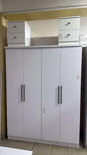 Спальные гарнитуры: Спальный гарнитур, Новый, Двуспальная кровать, Шкаф, Комод, ДСП, Бесплатная доставка, цвет - Серый — 5