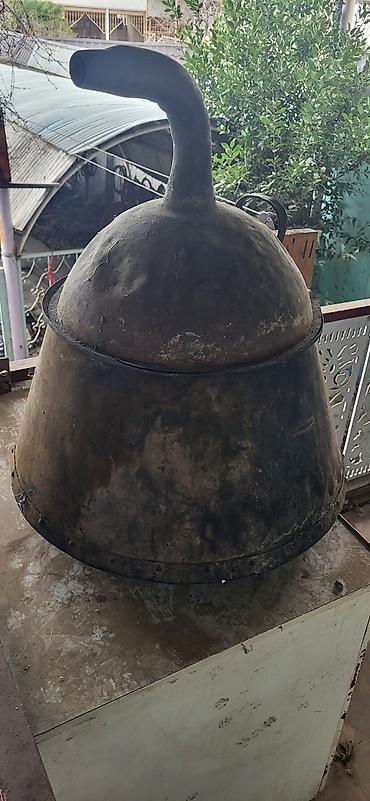 buxari: Məhsul: Mis distillə qazanı (səməni/araq üçün), qapaq və buxar borusu — 3