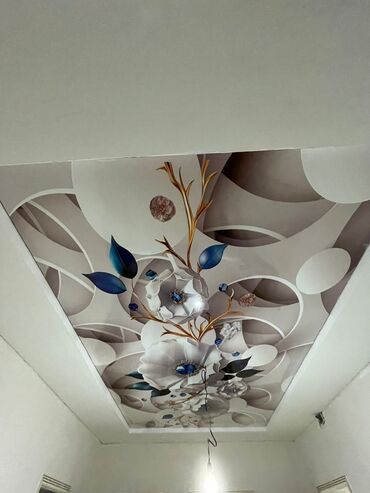 Натяжной потолок: Натяжной потолок Глянцевое, Матовое, 3D потолки Гарантия, Бесплатная консультация, Бесплатный замер — 11