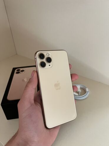 Apple iPhone: IPhone 11 Pro, 64 GB, Matte Gold, Zəmanət, Simsiz şarj, Face ID