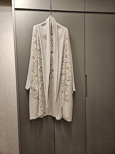 kolej jaket: Bej rəngli açıq kardiqan/kimono - Üst geyimi, sərbəst kəsim - Rəng — 2