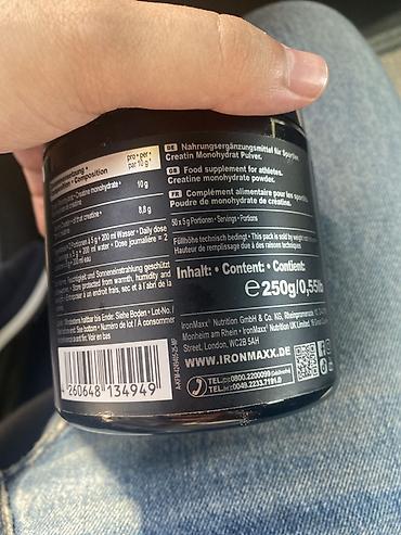 sport: Məhsul: IronMaxx 100% Whey Protein (çiyələk dadı) + IronMaxx Creatine — 3