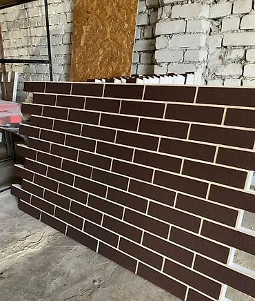 Фасадные сэндвич панели: "Кирпич" термопанель / 3см / 5см ▶ Үйгө, офиске, мейманканага — 1