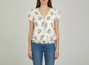 bluzka z tiulem zara: Women's blouse, size M