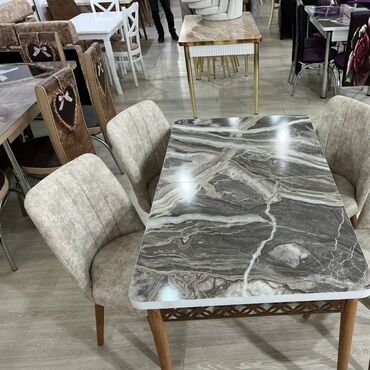 Masa və oturacaq dəstləri: Mətbəx üçün, Yeni, Açılan, Dördbucaq masa, 4 stul — 9