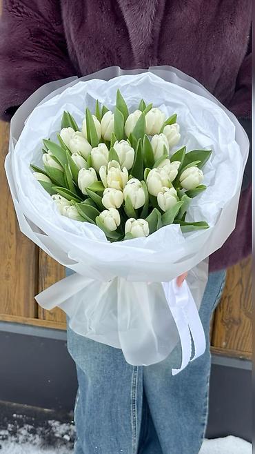 Другие услуги в сфере красоты и здоровья: Тюльпаны по 100 сом 
Оформим, доставим во время ☺️ 
От 200 шт 90 сом — 3