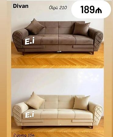 Divanlar: Divan – ölçü 210 sm - Modern dizayn, yumşaq oturacaq və rahat bel — 1
