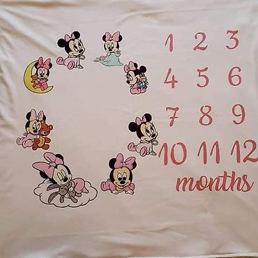 Ostale dečije stvari: Prekrivac za bebe sa stampom pomzelji ime,slika,podaci rodjenja — 20