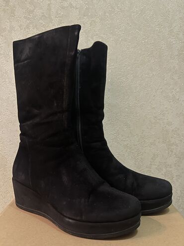 обувь зима: Сапоги, 38, цвет - Черный