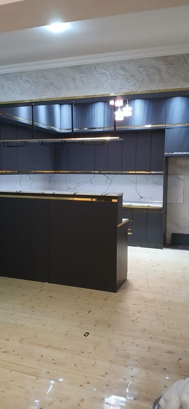 Sifarişlə mətbəx mebeli: Sifarişlə mətbəx dəsti, Özü çəkən petlələr, MDF, Kredit yoxdur — 7