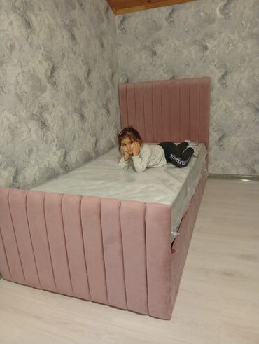 Təknəfərlik uşaq çarpayıları: Oğlan və qız üçün, Çarpayı, Bazalı, Matras ilə, Siyirməsiz — 2