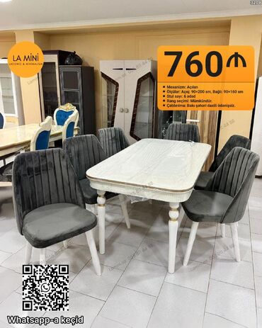 apşivka taxta: Для гостиной, Раскладной, Прямоугольный стол, 6 стульев