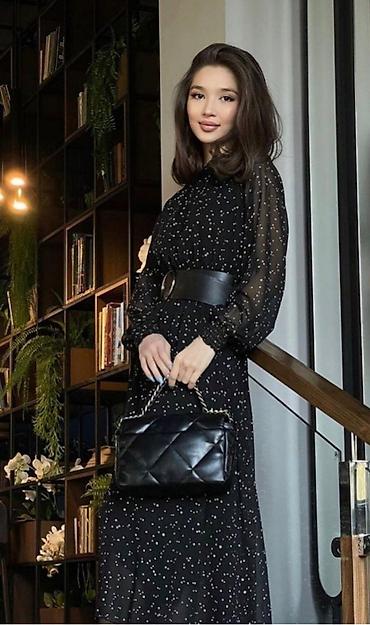 Повседневные платья: Платье из шифона, чёрный в горошек, 950 сом, размер 42-44 at lalafo.kg — 7 Повседневные платья: Платье из шифона, чёрный в горошек, 950 сом, размер 42-44 — 7