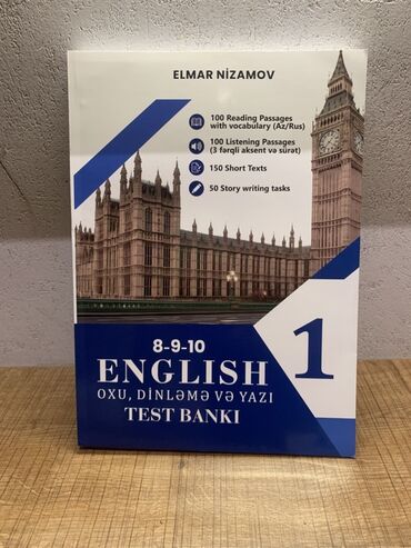 Ovçuluq və balıqçılıq: Məhsul: English – Oxu, Dinləmə və Yazı Test Bankı 1 (8-9-10 siniflər