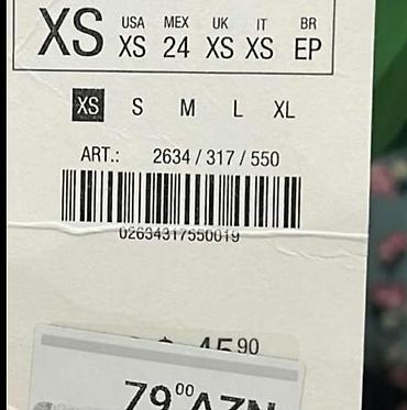 paltar alan: Zara. Yeni kolleksiyadandır. 79 manata alınıb. Etiketi üzərindədir — 3