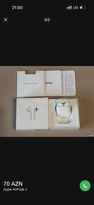 iqos 2 el: Apple AirPods 2 Original. Əla vəziyyətdədir. Bütün funksiyaları — 3