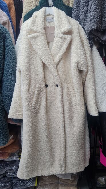 женский пальто: Пальто, Зима, Тедди, Длинная модель, Оверсайз, S (EU 36), M (EU 38), L (EU 40)