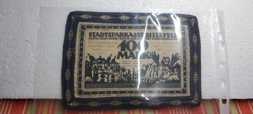 Numizmatika i filatelija: Bielefeld tekstilni notgeld – 100 Mark, 1921. - Originalni „Notgeld“ — 2