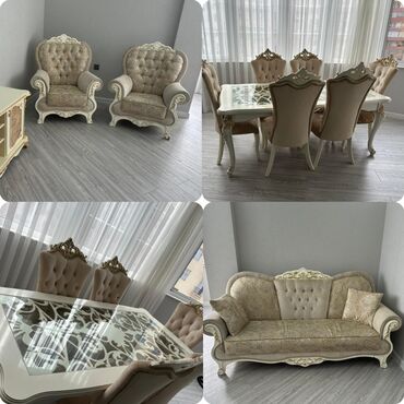 бу кухонный гарнитур в бишкеке: İşlənmiş, Masa və oturacaqlar, Divan, Kreslolar