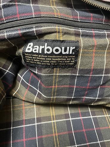 Çantalar: Barbour dəri səyahət çantası. Оригинальная дорожная сумка бренда — 2