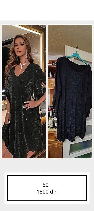 afrodita svecane haljine: Elegantne haljine – više modela i veličina 1) Crna šljokičasta — 1